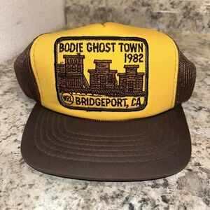 Vintage Trucker Snapback Hat Bodie Ghost‎ Town 1982 By Yupoong Bridgeport B3